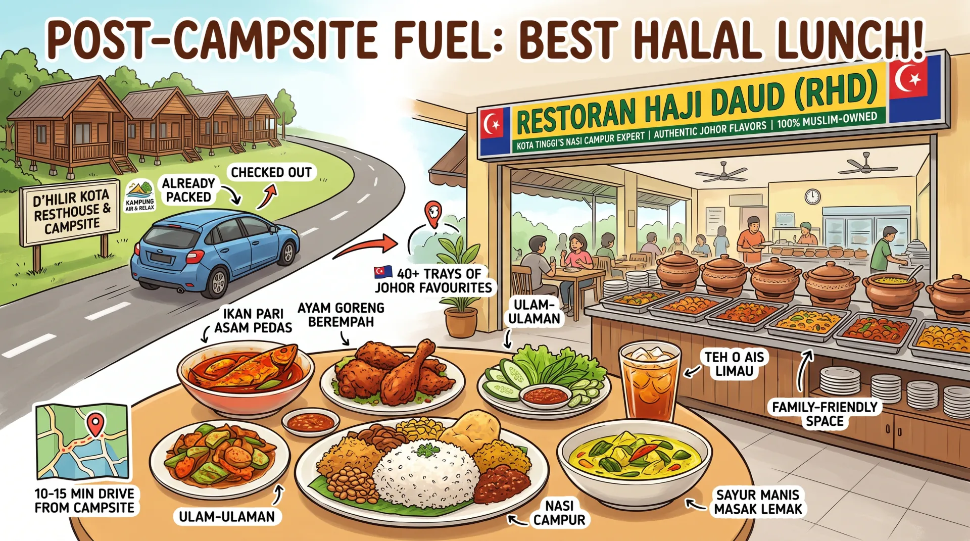 The Best Halal Lunch Spot in Kota Tinggi After D’Hilir Campsite
